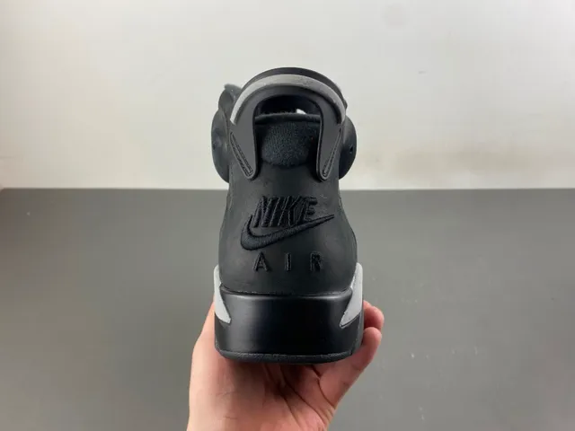 Tênis de basquete Air Jordan 6 preto cinza escuro prateado 4