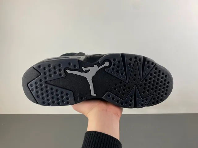 Tênis de basquete Air Jordan 6 preto cinza escuro prateado 9