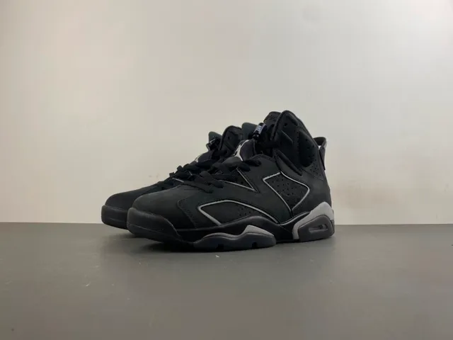 Tênis de basquete Air Jordan 6 preto cinza escuro prateado 10