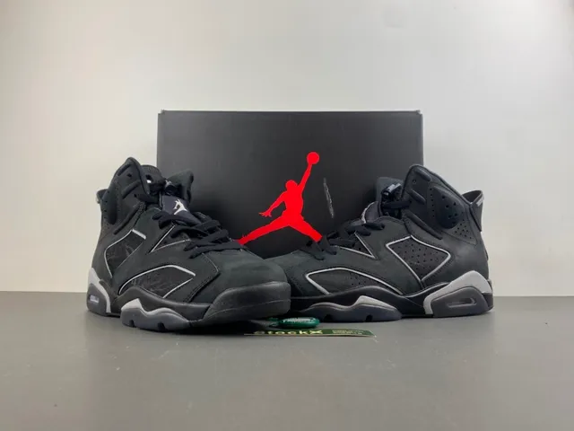 Tênis de basquete Air Jordan 6 preto cinza escuro prateado 13