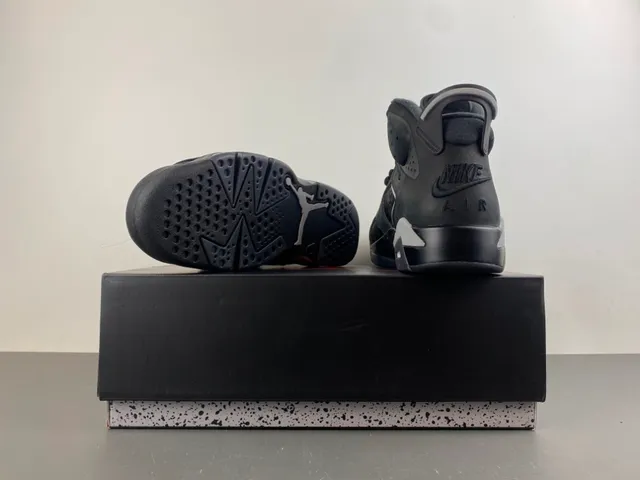Tênis de basquete Air Jordan 6 preto cinza escuro prateado 16