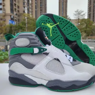 Air Jordan 8 白灰绿篮球鞋
