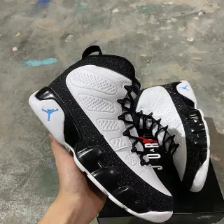 Air Jordan 9 কালো ও সাদা গ্লিটার হাই-টপ বাস্কেটবল জুতো
