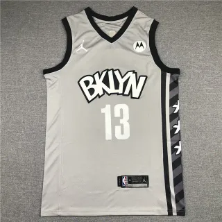 Air Jordan Brooklyn Nets 2021–22 City Edition Regata de mesh cinza e preta