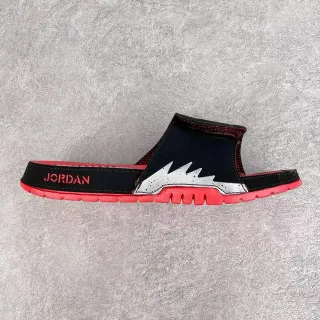 Chinelos Air Jordan Hydro Slide preto vermelho prata raio