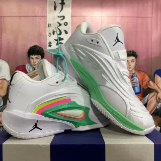 Air Jordan ISOPLETE সাদা সবুজ নিয়ন বাস্কেটবল জুতো