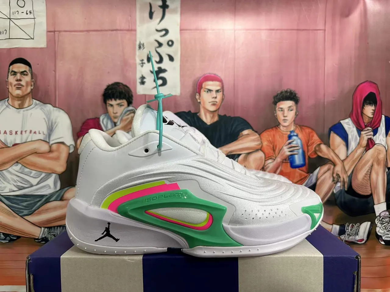 Air Jordan ISOPLETE সাদা সবুজ নিয়ন বাস্কেটবল জুতো 4