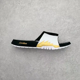 Air Jordan Slide 黑白金火焰拖鞋