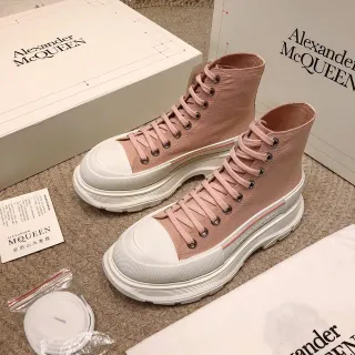 Alexander McQueen Oversized Sneaker Dusty Pink Canvas High-Top Lifestyle Sneakers
