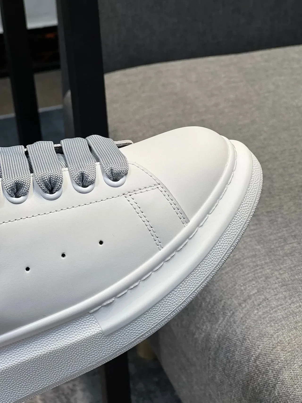 Alexander McQueen Oversized Sneaker White and Light Gray Lifestyle Sneakers 3