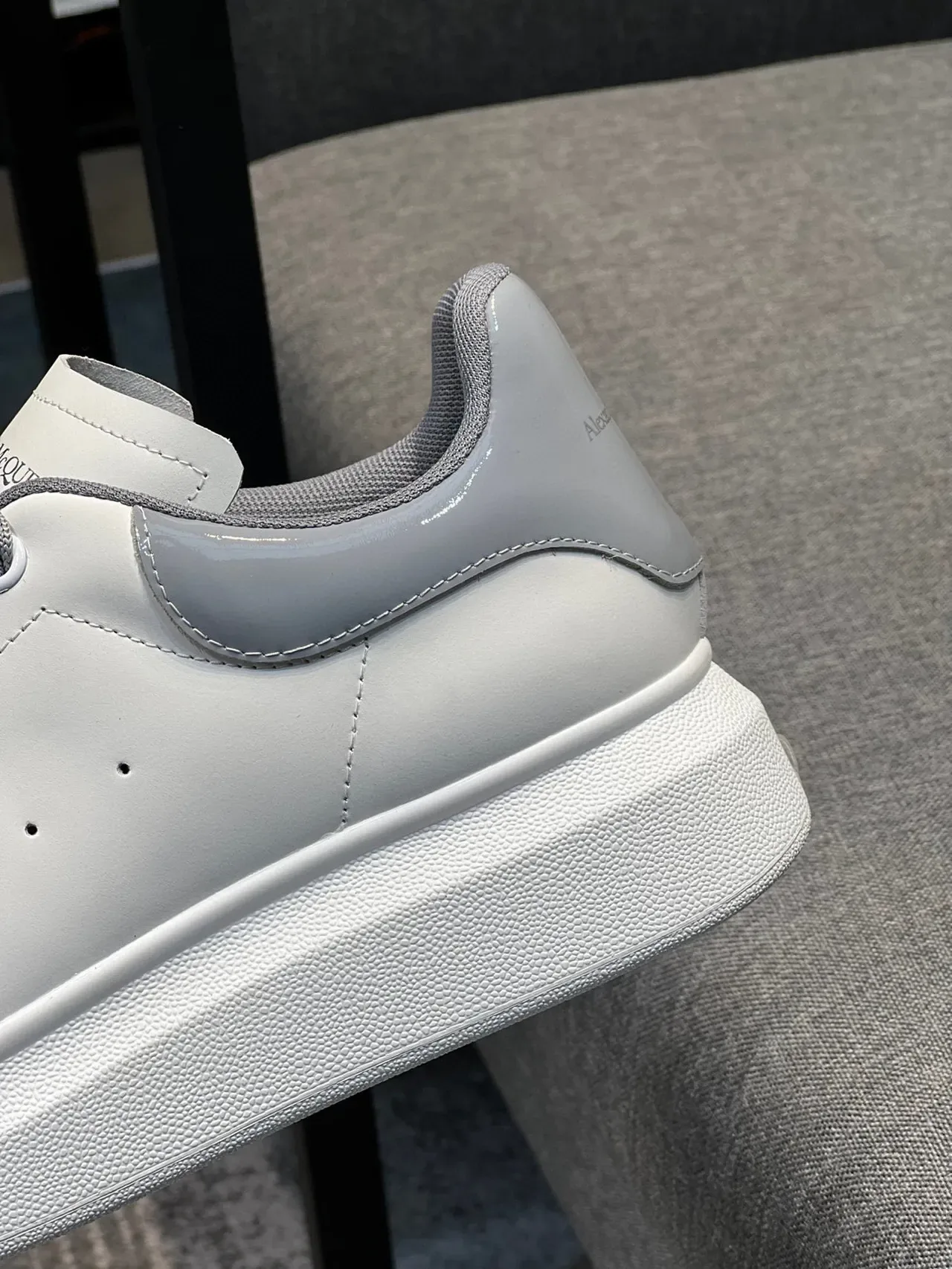 Alexander McQueen Oversized Sneaker White and Light Gray Lifestyle Sneakers 8