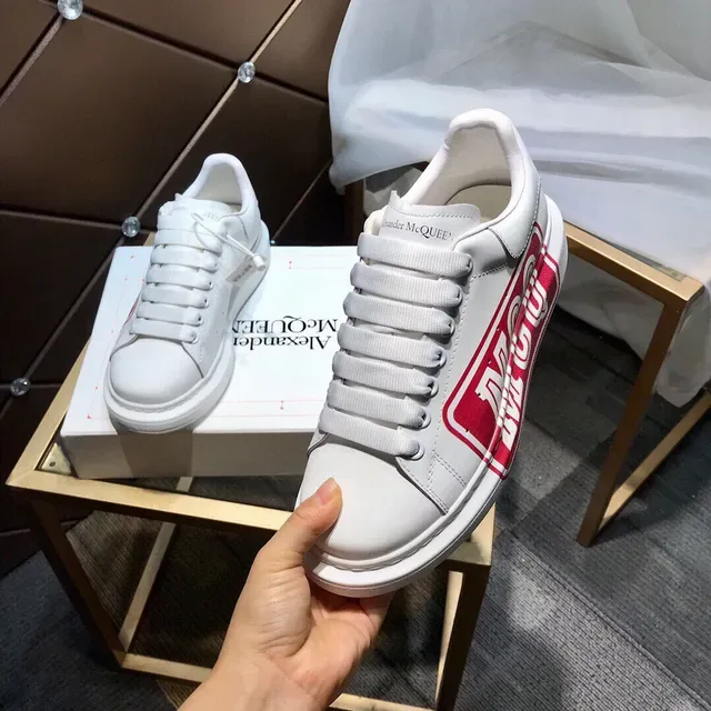 Alexander McQueen Oversized Sneaker White Red Logo Lifestyle Sneakers 2