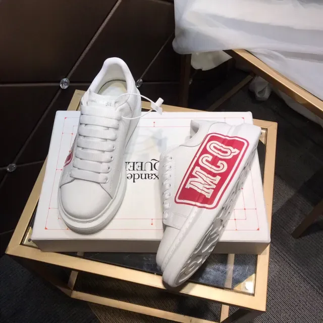 Alexander McQueen Oversized Sneaker White Red Logo Lifestyle Sneakers 6
