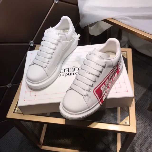 Alexander McQueen Oversized Sneaker White Red Logo Lifestyle Sneakers 7