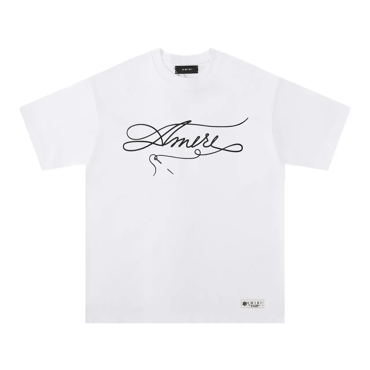 Amiri Cursive Logo Oversized T-Shirt 5