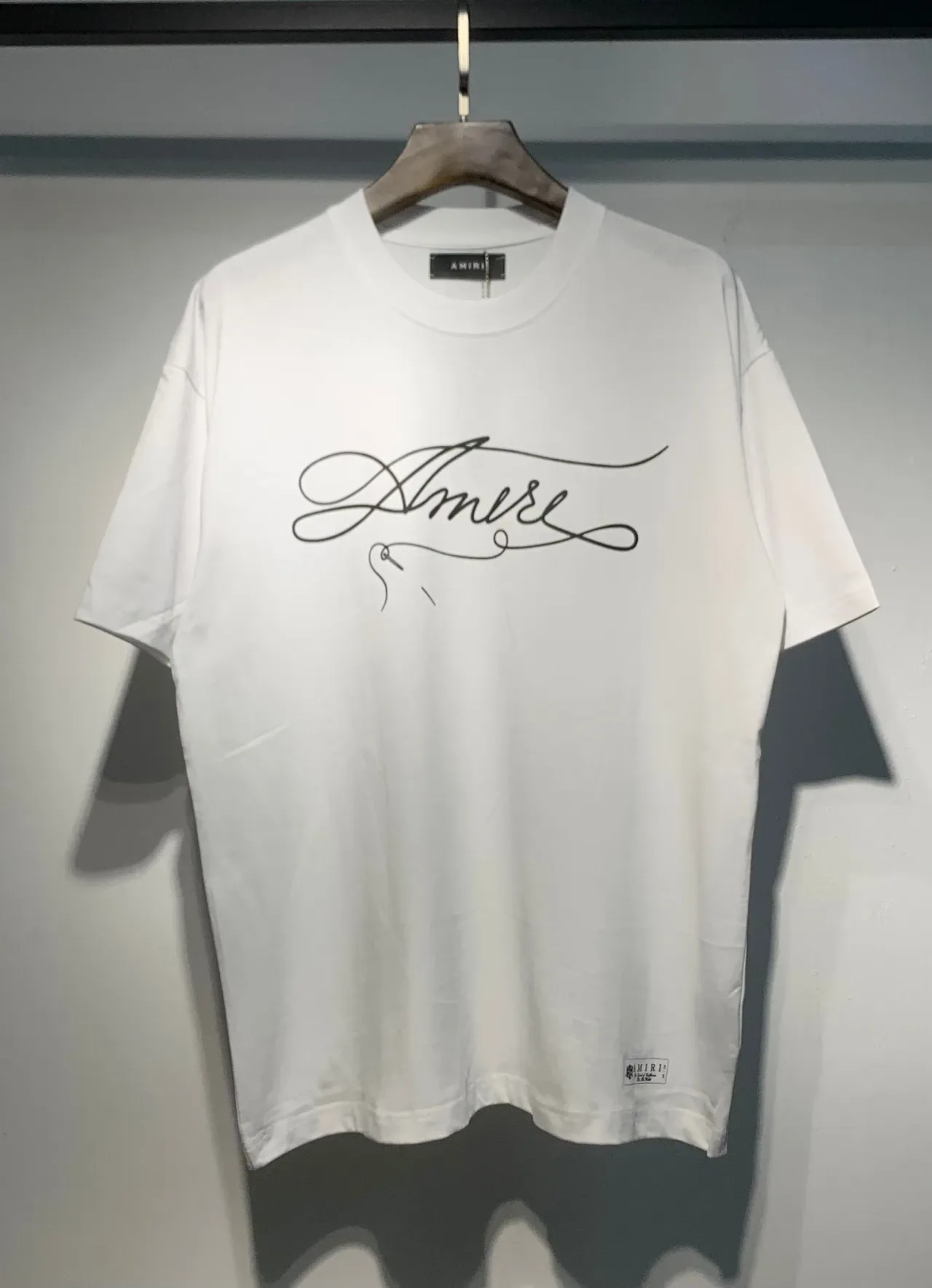 Amiri Cursive Logo Oversized T-Shirt 10