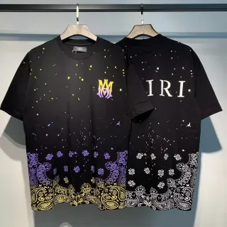 Amiri Gradient Speckle Bandana Hem T-Shirt
