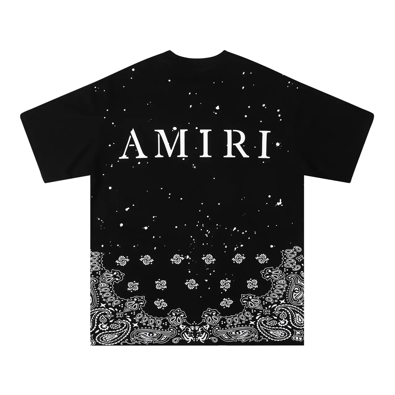 Camiseta Amiri com salpico degradê e barra bandana 2