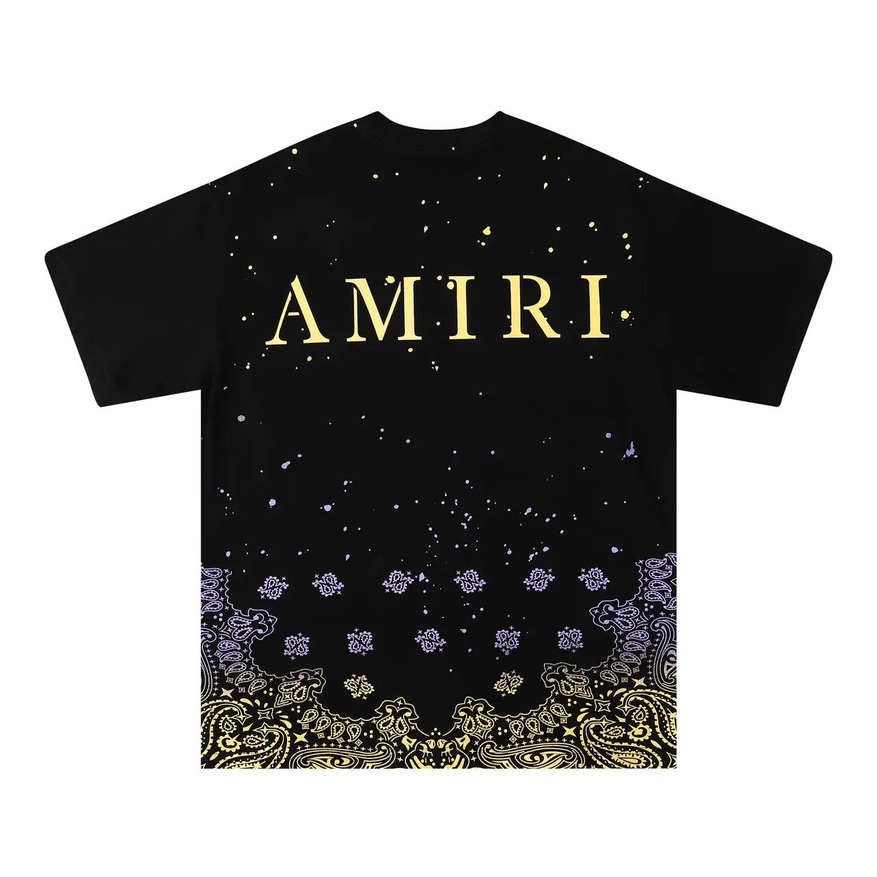 Camiseta Amiri com salpico degradê e barra bandana 4