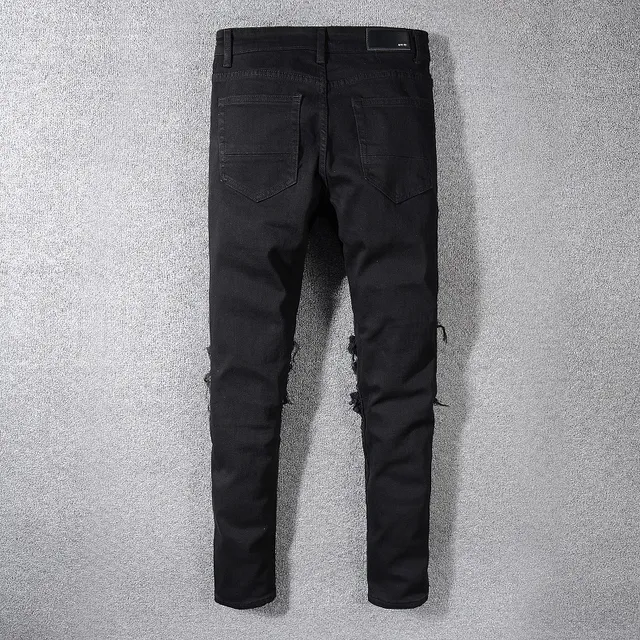Amiri Skel Top Black Distressed Slim-Fit Jeans 6