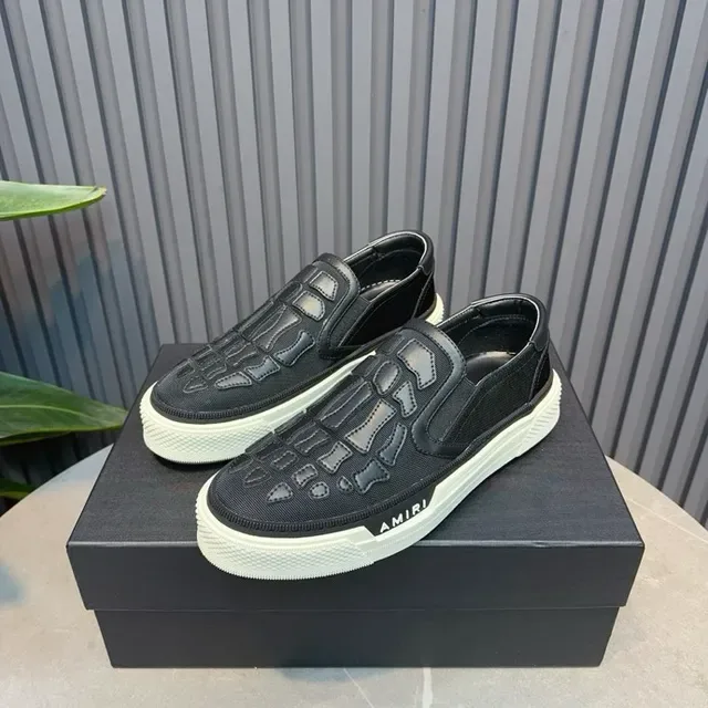 Amiri Skel Top Low Black and Cream Lifestyle Sneakers 2
