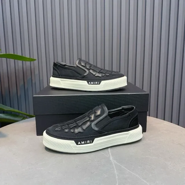 Amiri Skel Top Low Black and Cream Lifestyle Sneakers 4