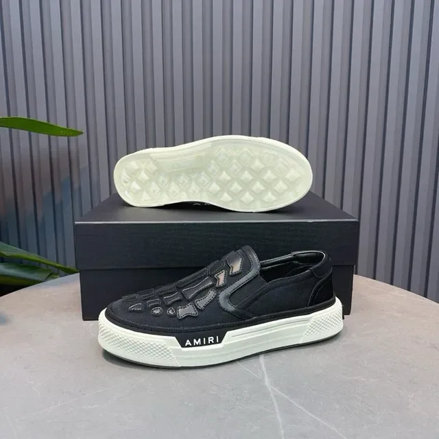 Amiri Skel Top Low Black and Cream Lifestyle Sneakers 5