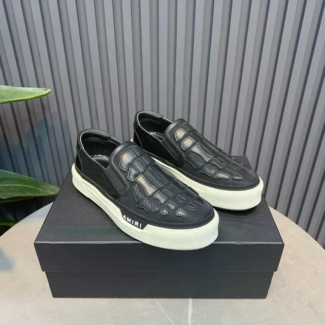 Amiri Skel Top Low Black and Cream Lifestyle Sneakers 6
