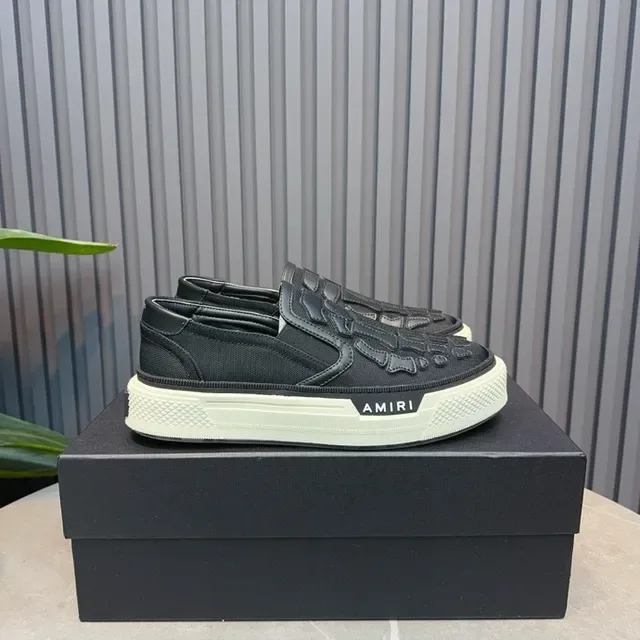 Amiri Skel Top Low Black and Cream Lifestyle Sneakers 7