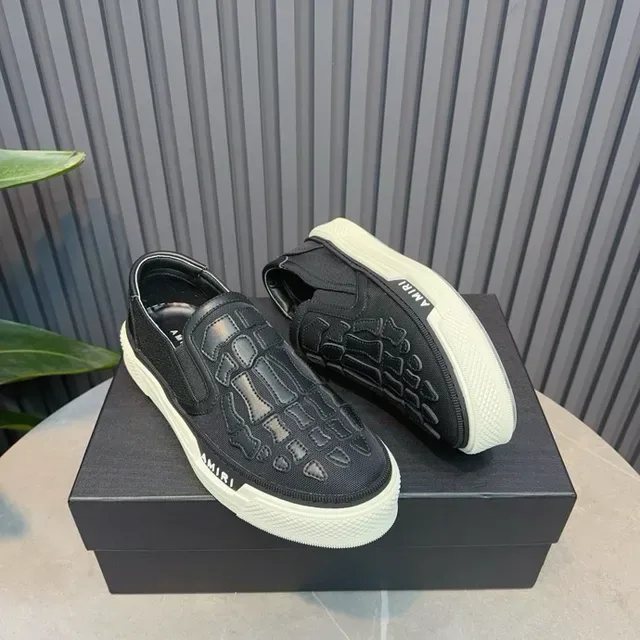 Amiri Skel Top Low Black and Cream Lifestyle Sneakers 8