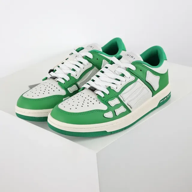 Amiri Skel Top Low Green and White Lifestyle Sneakers 2