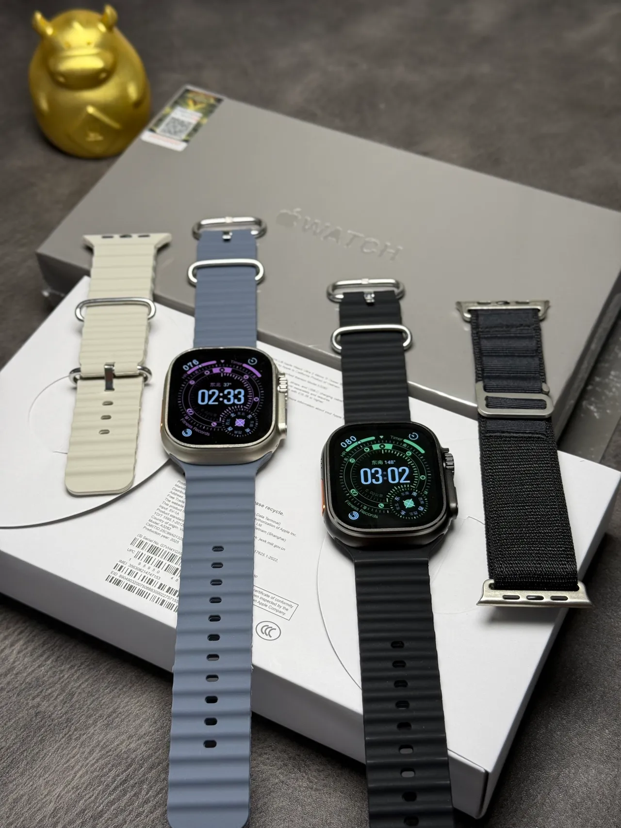 Apple Watch Ultra काली जोरदार केस खुरदार सिलिकॉन बैंड स्पोर्ट्स वॉच 11