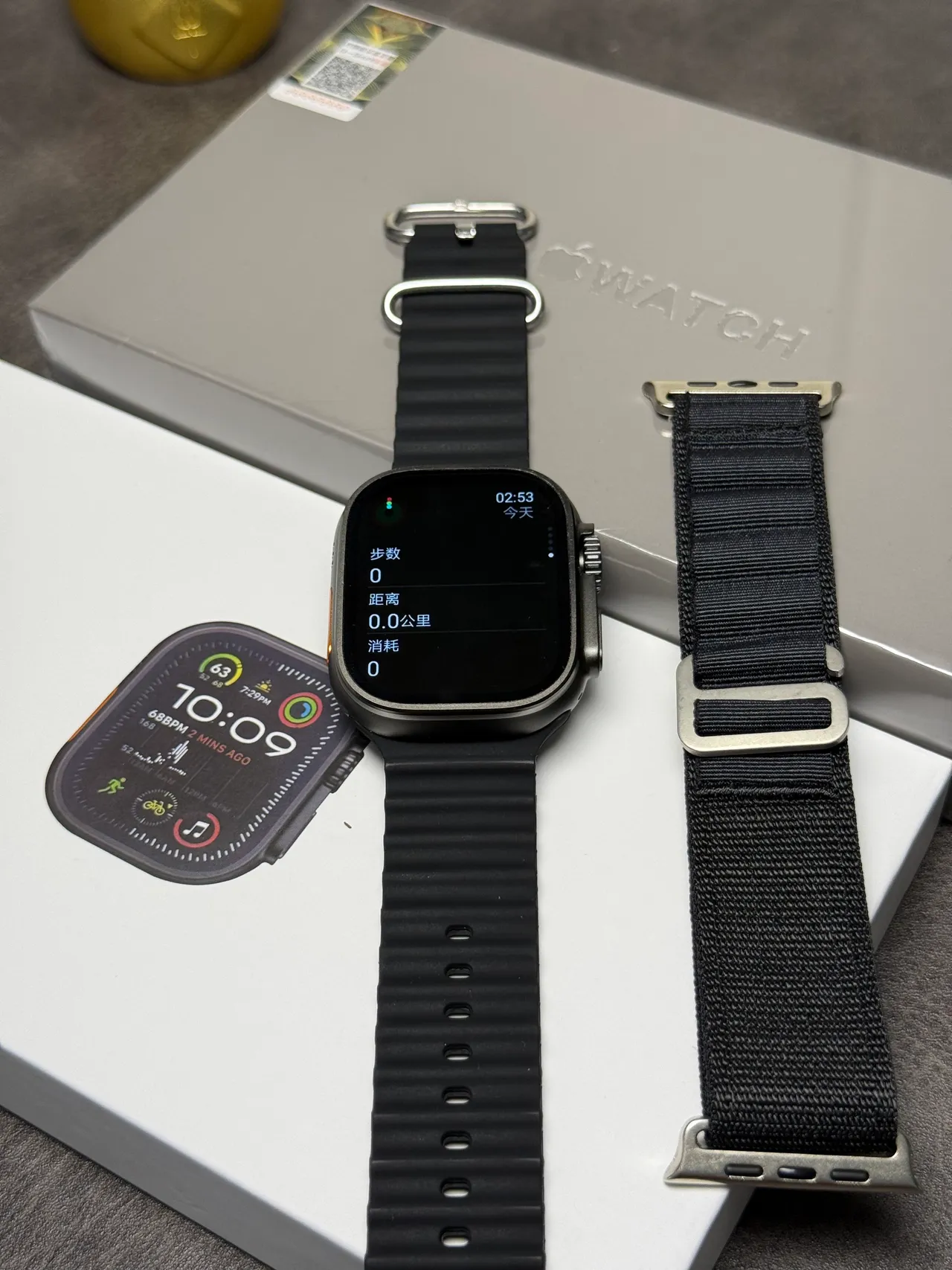 Apple Watch Ultra काली जोरदार केस खुरदार सिलिकॉन बैंड स्पोर्ट्स वॉच 13