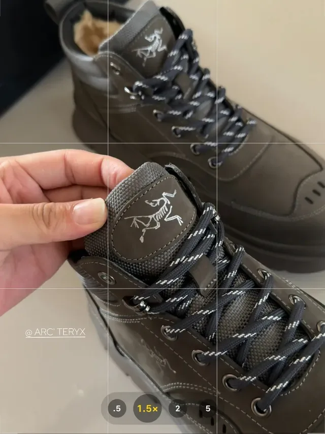 Arc'teryx Black Beige Insulated Shearling-Lined Mixed-Material Upper Ankle Boots 2