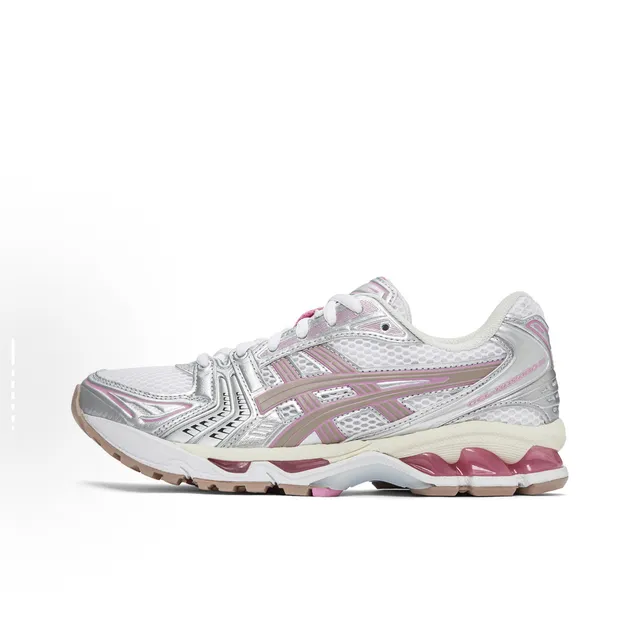 ASICS Gel-Kayano 14 White Black Silver Running Shoes 6