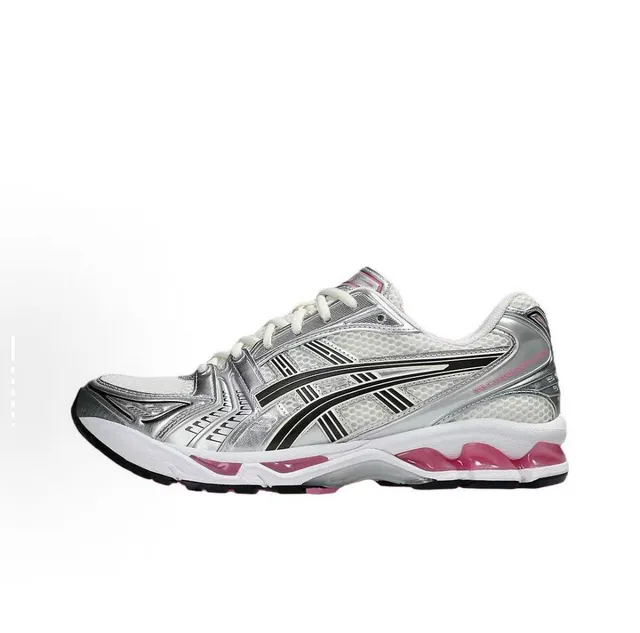 ASICS Gel-Kayano 14 White Black Silver Running Shoes 8