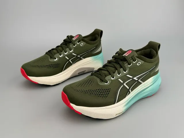 ASICS Gel-Kayano 31 सेना हरी सायन रनिंग जूते 6