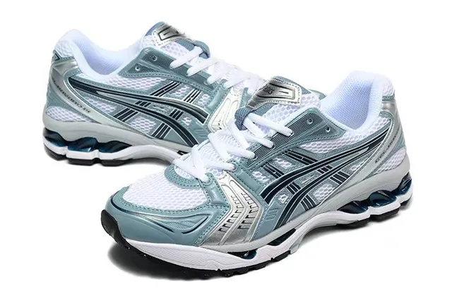 ASICS Gel-Kayano Light Teal White Silver Running Shoes 3