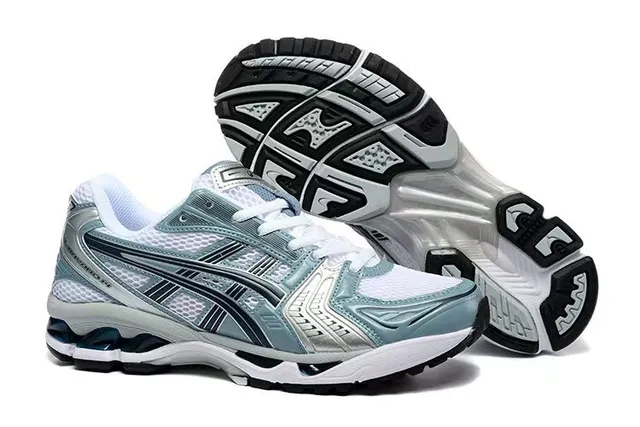 ASICS Gel-Kayano Light Teal White Silver Running Shoes 5