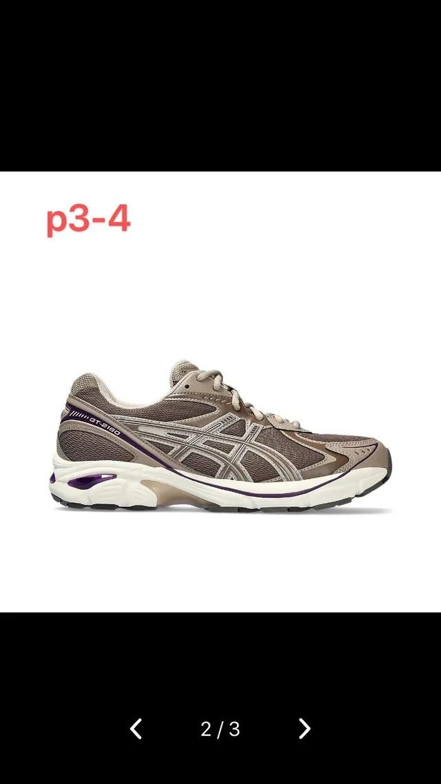 ASICS GT-2160 भूरी बैंगनी रनिंग जूते 2
