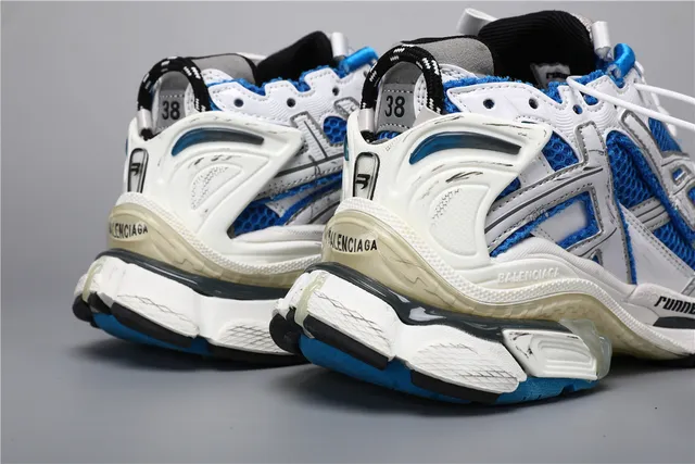 ASICS 白蓝 Chunky Retro Runner Mesh-and-Synthetic Overlay 跑鞋 2