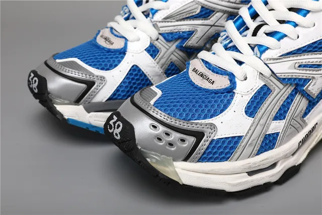 ASICS 白蓝 Chunky Retro Runner Mesh-and-Synthetic Overlay 跑鞋 4