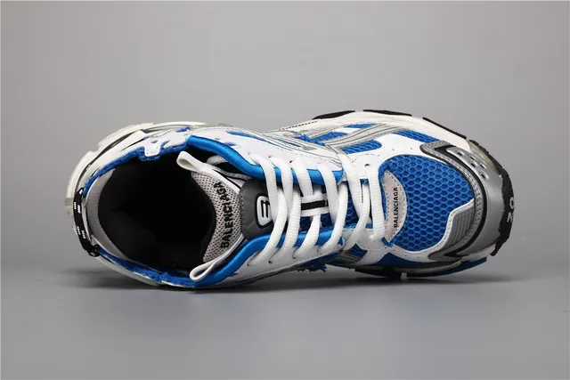ASICS 白蓝 Chunky Retro Runner Mesh-and-Synthetic Overlay 跑鞋 7