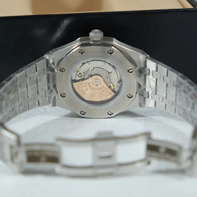 Audemars Piguet Royal Oak Silver Gray Tapisserie Mechanical Watch 3