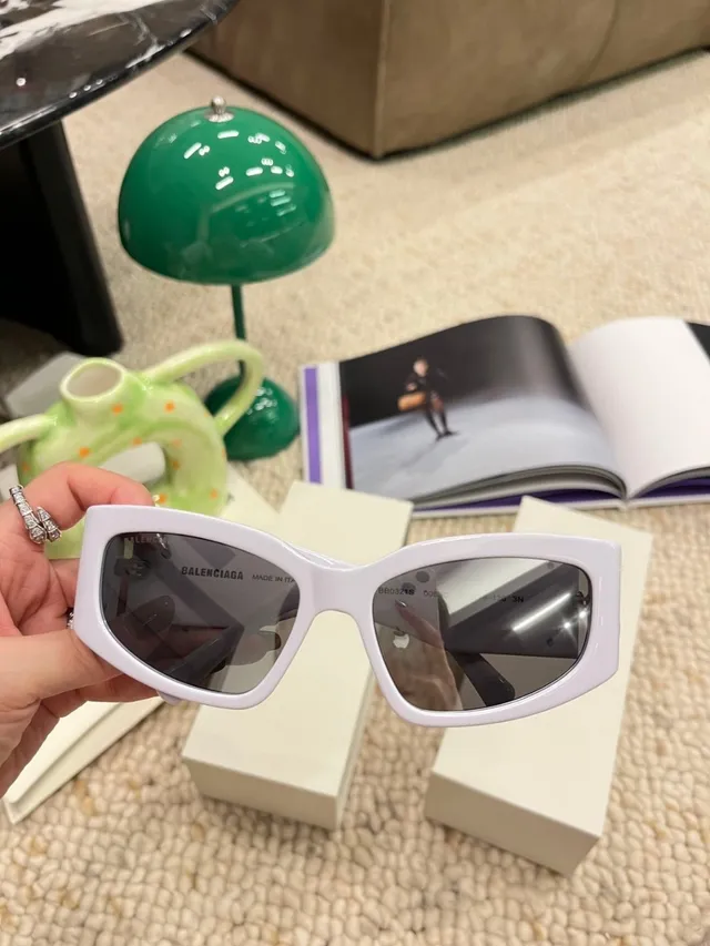 Balenciaga Brown Silver Oversized Rectangular Tortoiseshell Acetate Sunglasses 7