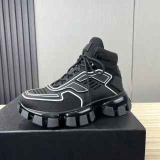 Balenciaga Defender Black White High-Top Mesh-and-TPU Upper Chunky Sneakers