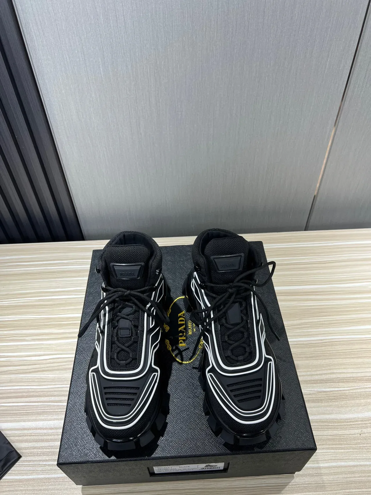 Balenciaga Defender Black White High-Top Mesh-and-TPU Upper Chunky Sneakers 2
