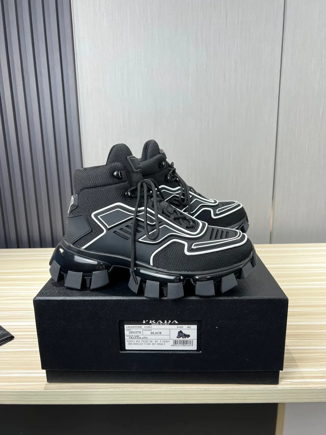 Balenciaga Defender Black White High-Top Mesh-and-TPU Upper Chunky Sneakers 3