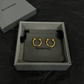 Balenciaga حلقات أذن ذهبية سوداء