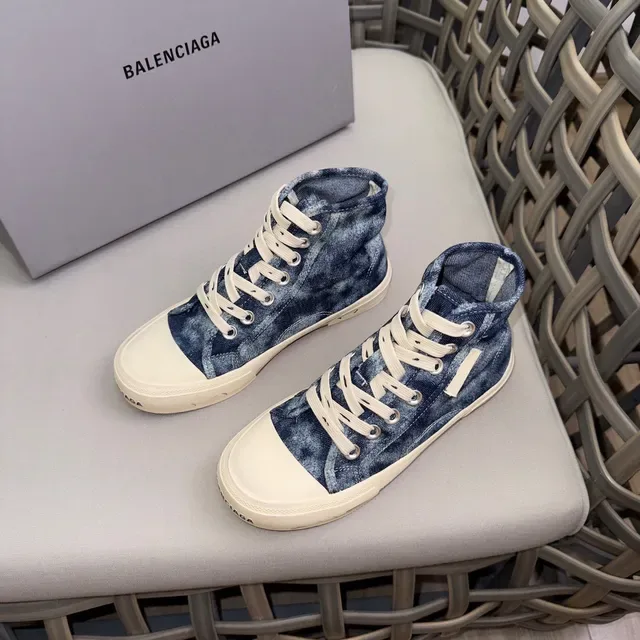 Balenciaga Le Cagole Denim Acid-Wash High-Top Lifestyle Sneakers 3